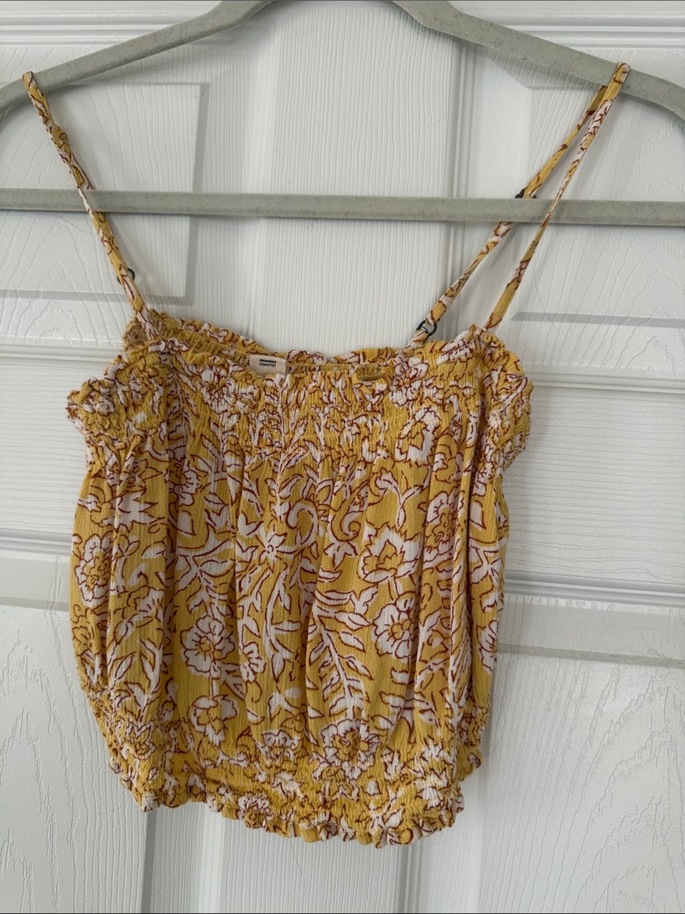 Billabong Yellow Floral Smocked Cami